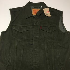 Levi’s green olive denim vest